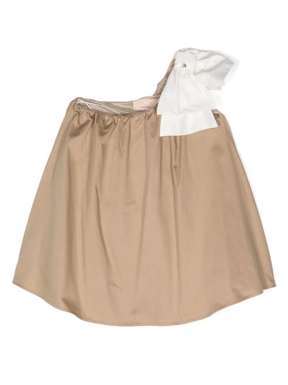 

Платье с бантом Elisabetta Franchi La Mia Bambina, нейтральный
