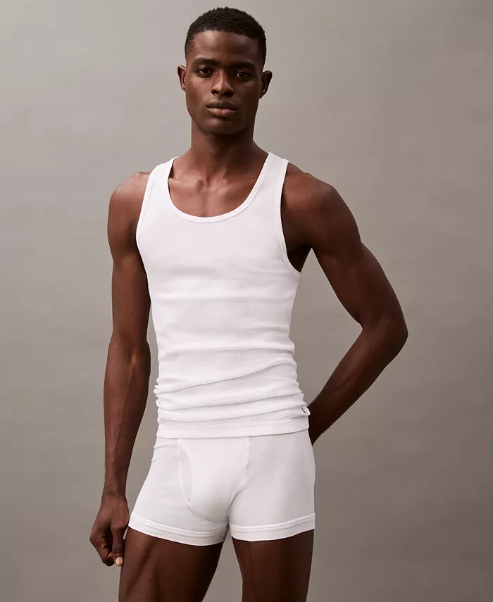 Мужские майки Cotton Classics, 5 штук Calvin Klein, белый — фото 2