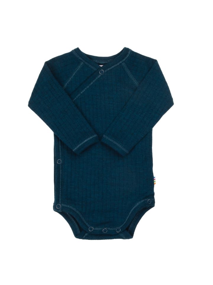 

Joha Боди с длинными рукавами и запахом, изготовленное из мериносовой шерсти темно-бирюзового цвета