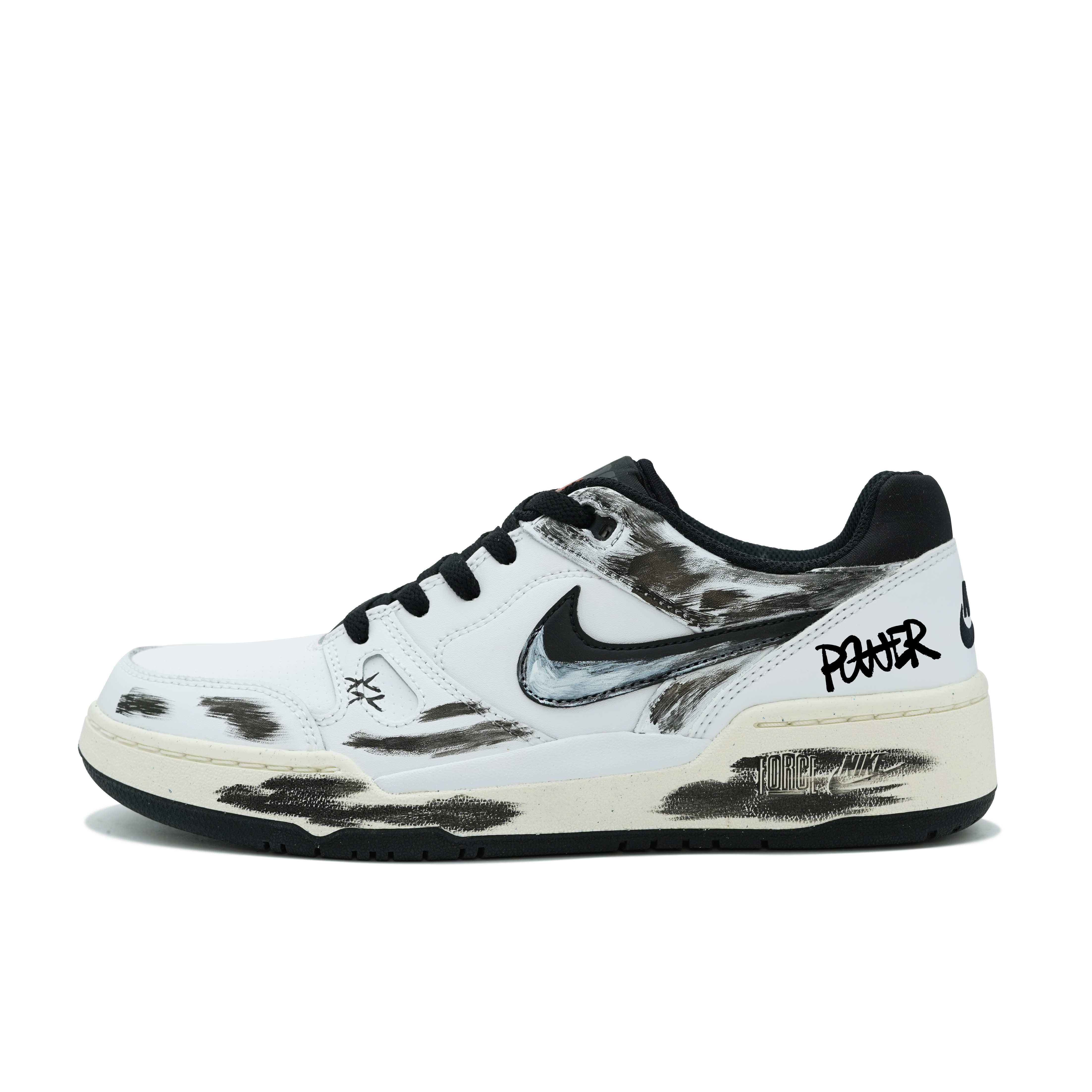 

Nike Кроссовки для скейтбординга Full Force Low с антискользящим покрытием, износостойкие, мужские, черно-белые