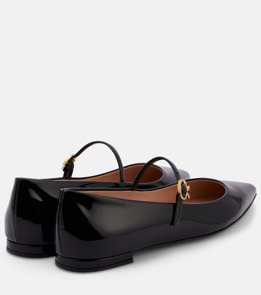 Туфли Мэри Джейн Ribbon Jane из лакированной кожи Gianvito Rossi, черный — фото 3