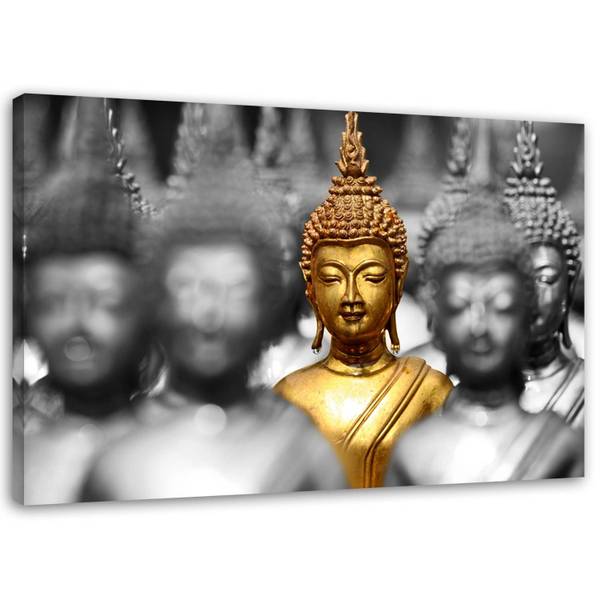 

Картина на холсте Feeby Buddha Gold Orient Zen, золотой