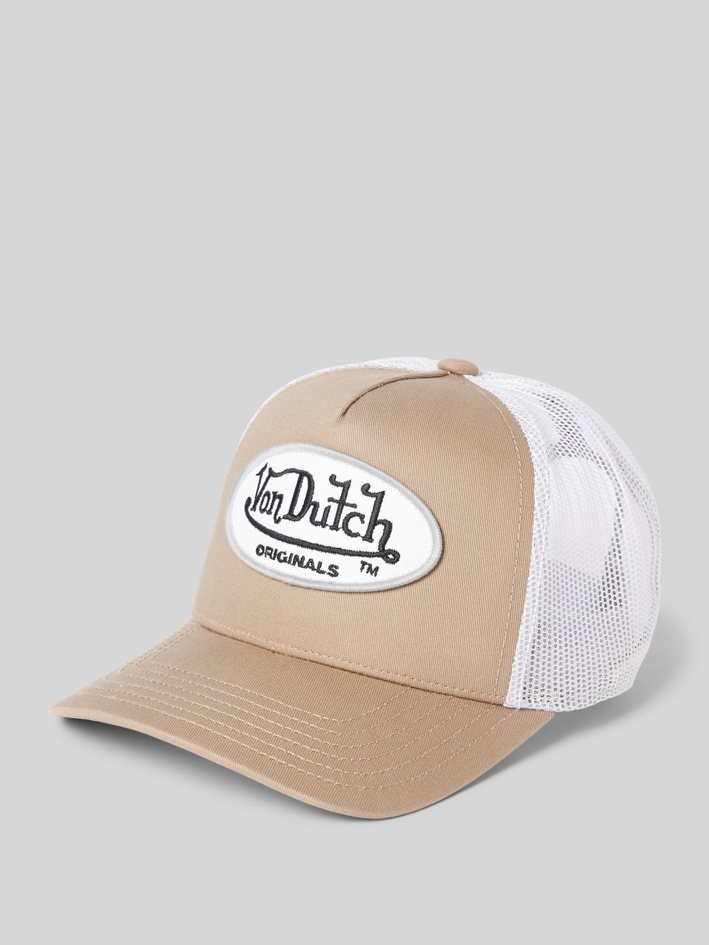

Кепка с нашивкой-лейблом модель «БОСТОН» Von Dutch, серо-коричневый