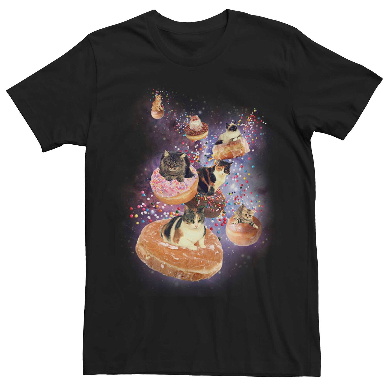 

Мужская футболка с рисунком Space Cat Donut Race Licensed Character