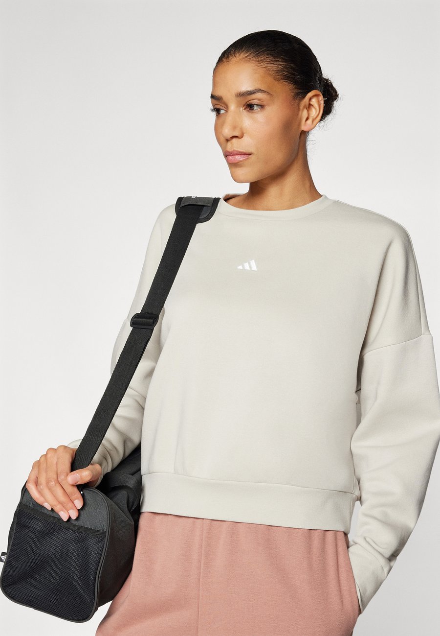 Толстовка Adidas Sportswear Sweatshirt, Alumina/White/Beige — фото 4