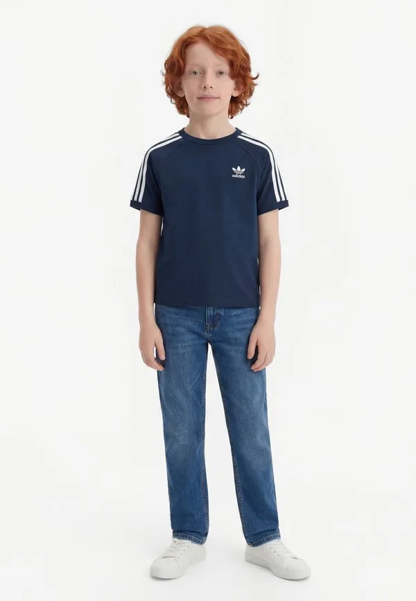 Футболка с тремя полосками Adidas Originals, Night Indigo/White