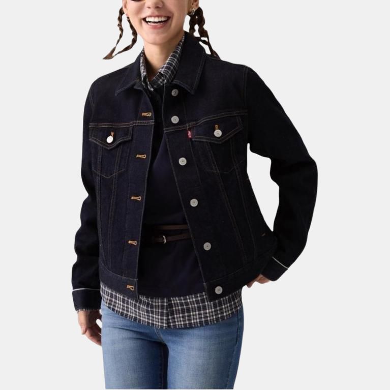 Levis Джинсовая куртка Levi's для женщин в темно-синем цвете, Dark Blue — фото 4