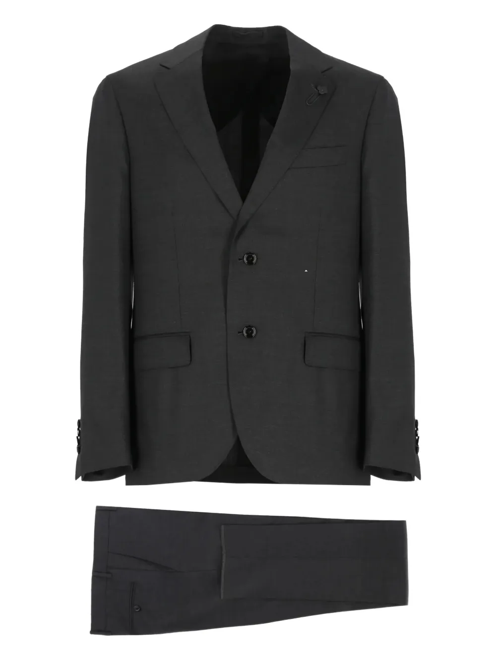 

Однобортный шерстяной костюм Lardini, серый