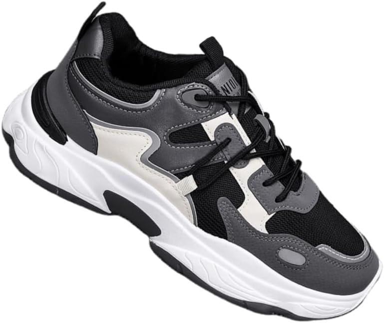 

Мужские модные кроссовки, низкие с шнуровкой, с мягкой подошвой, подходят для бега и прогулок на свежем воздухе Hoalox, черный