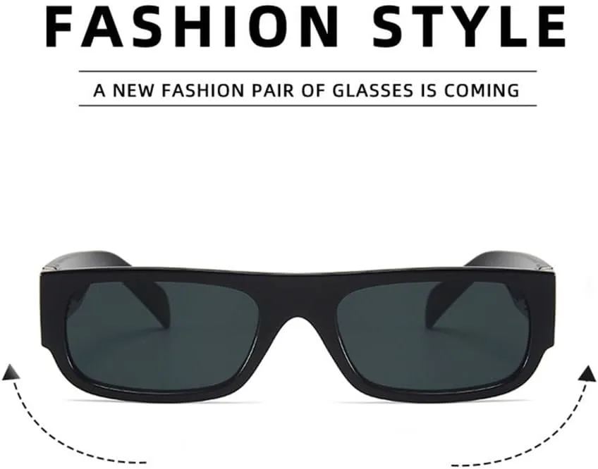 

Винтажные прямоугольные солнцезащитные очки для женщин, квадратные очки для мужчин в панк-стиле, очки с защитой от УФ-излучения UV400 LANGSER, C2flower-black