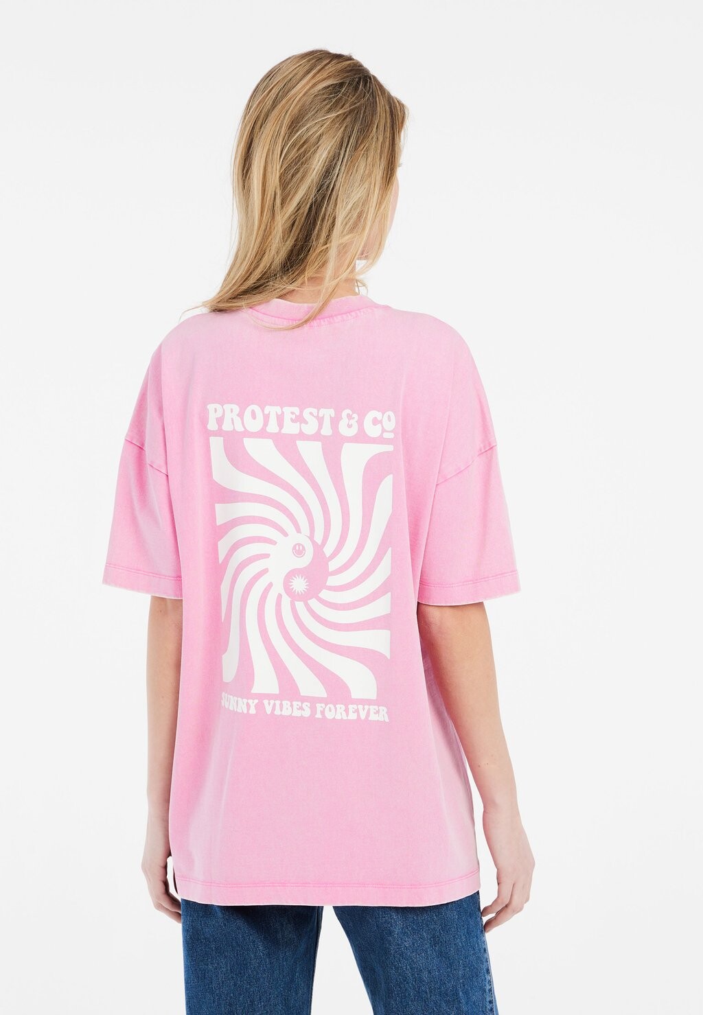 

Футболка с принтом TEES SHORTSLEEVE Protest, розовый
