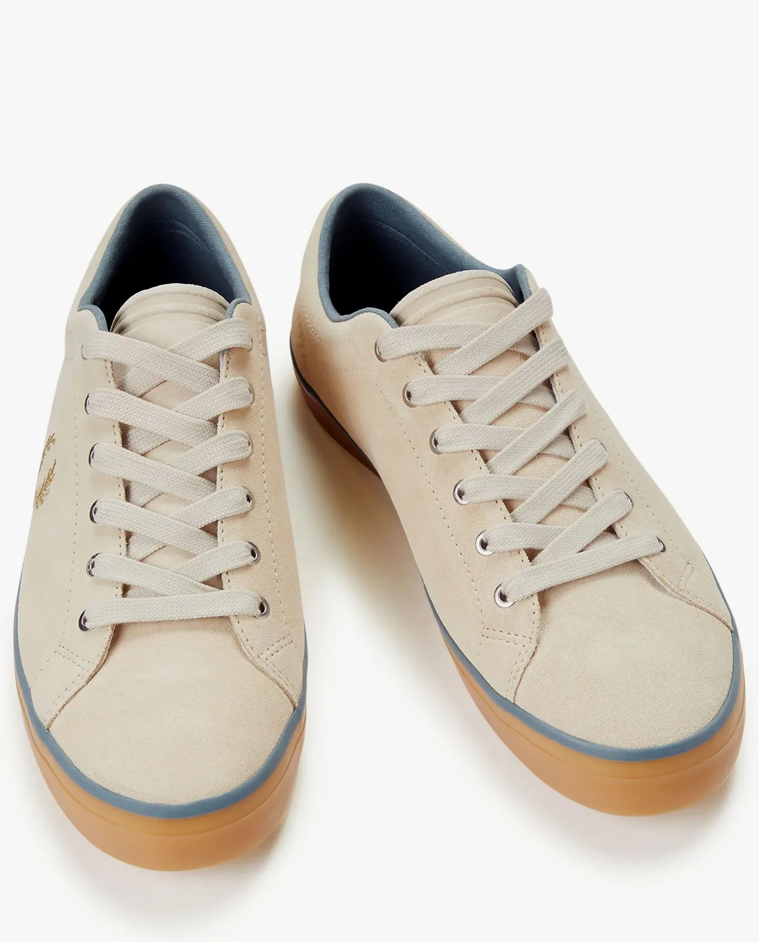 Мужские спортивные кроссовки Baseline с логотипом и шнурками Fred Perry, бежевый — фото 2