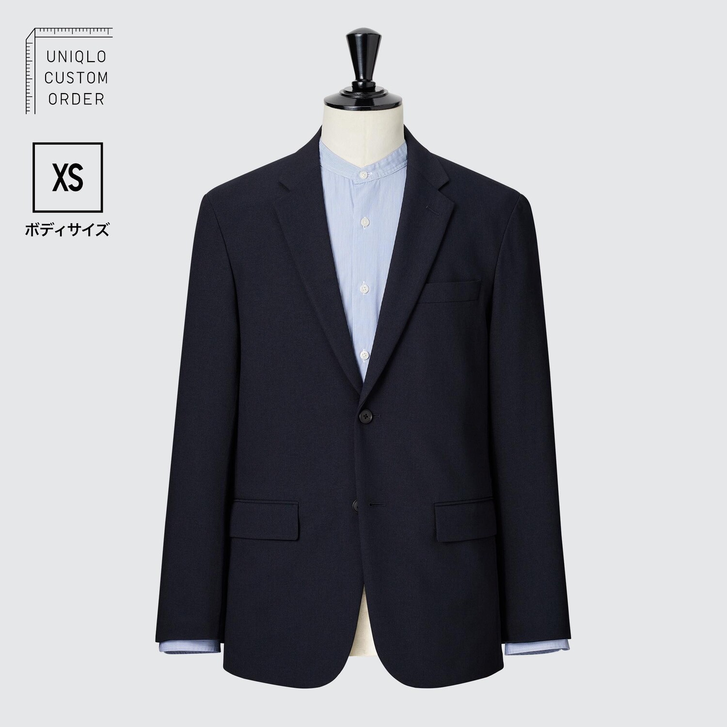 

Куртка UNIQLO Kando шерстянная, темно-синий