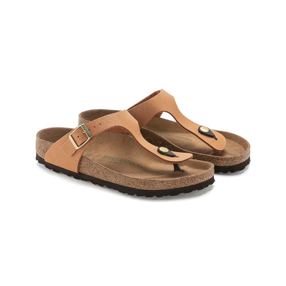 Сандалии Birkenstock Gizeh Vegan Birko-Flor Nubuck, коричневый — фото 2
