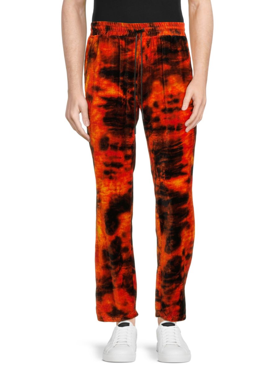 

Брюки Bento Tie Dye из смеси шёлка RTA, цвет Orange Multi