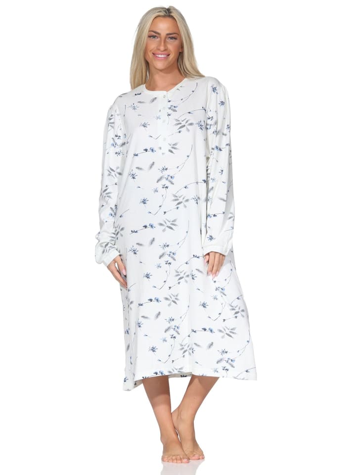 

Ночная рубашка с длинными рукавами, уютный интерлок светло-голубого цвета NORMANN