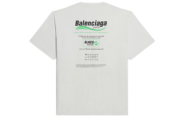 Футболка с логотипом из химчистки Balenciaga, белый — фото 2