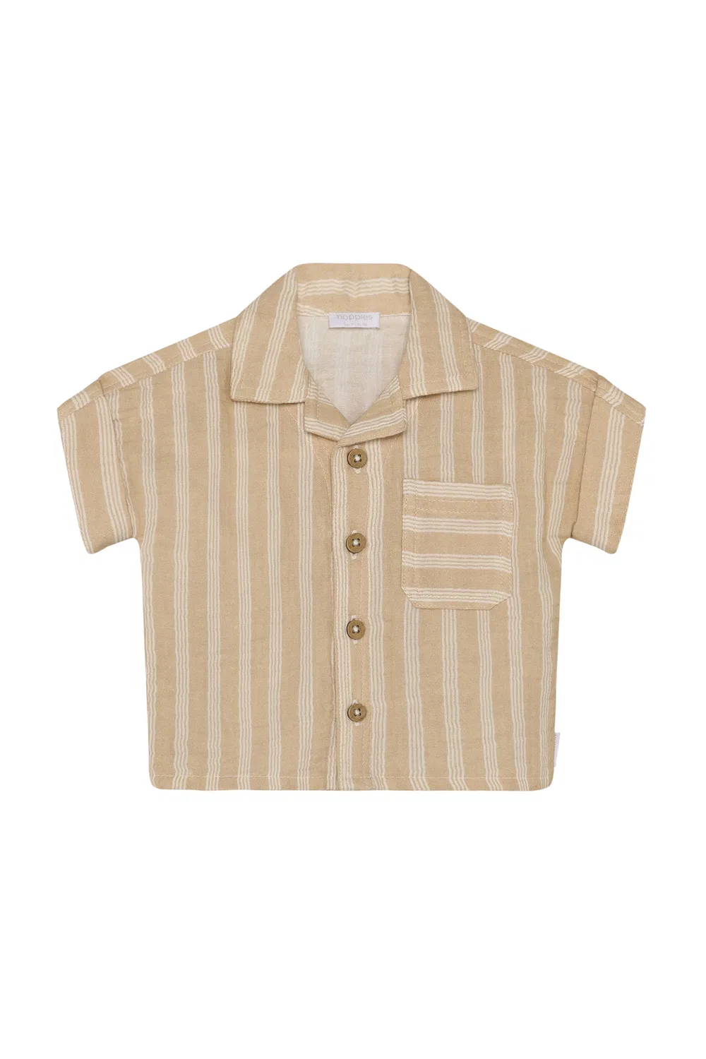 Рубашка на пуговицах стандартного кроя Noppies, Beige/Sand