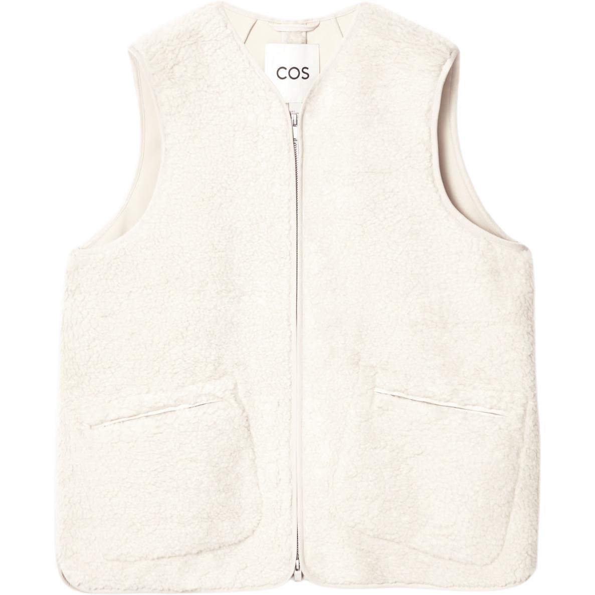 

COS Женская жилетка цвета слоновой кости, Ivory White