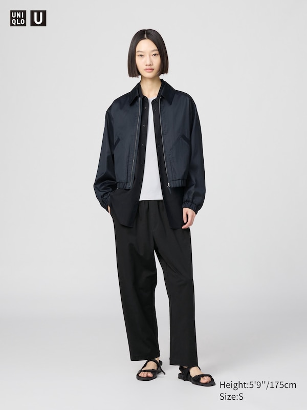 

Трикотажные брюки со сборками Uniqlo, черный