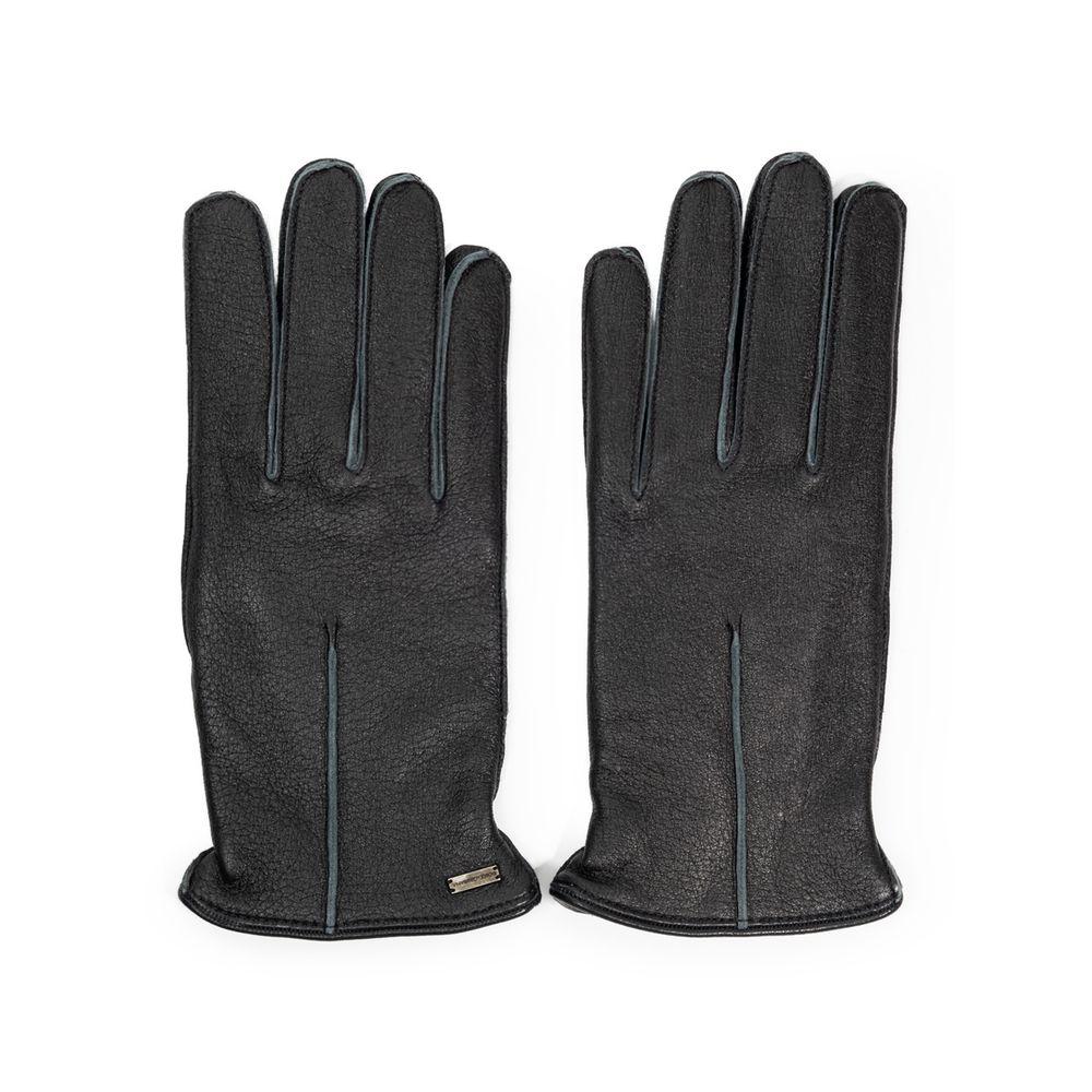 

Серые кожаные короткие перчатки Dolce & Gabbana