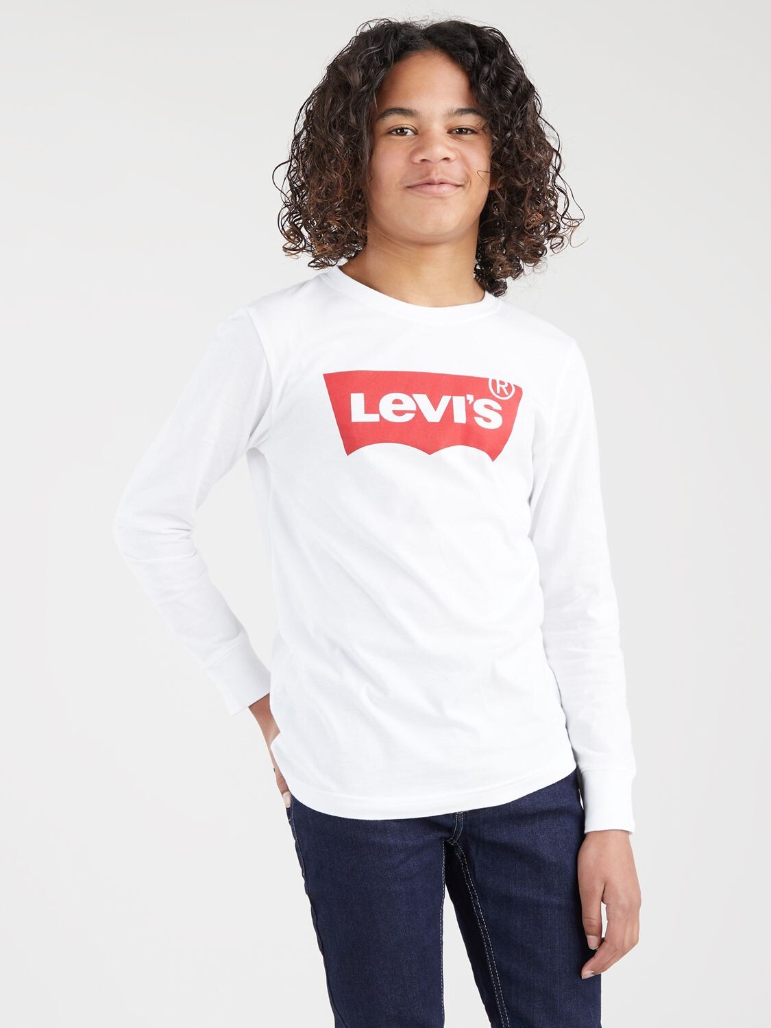

Детская футболка с логотипом Летучая мышь Levi's, белый