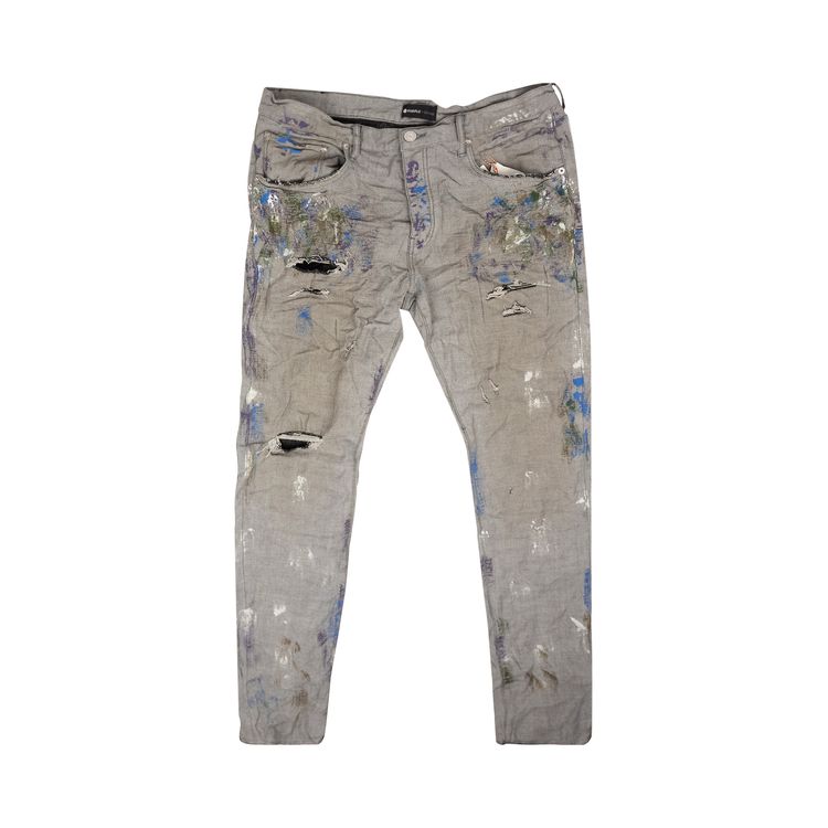 

Джинсы PURPLE BRAND Reverse Dirty Repair Jeans 'Grey', серый