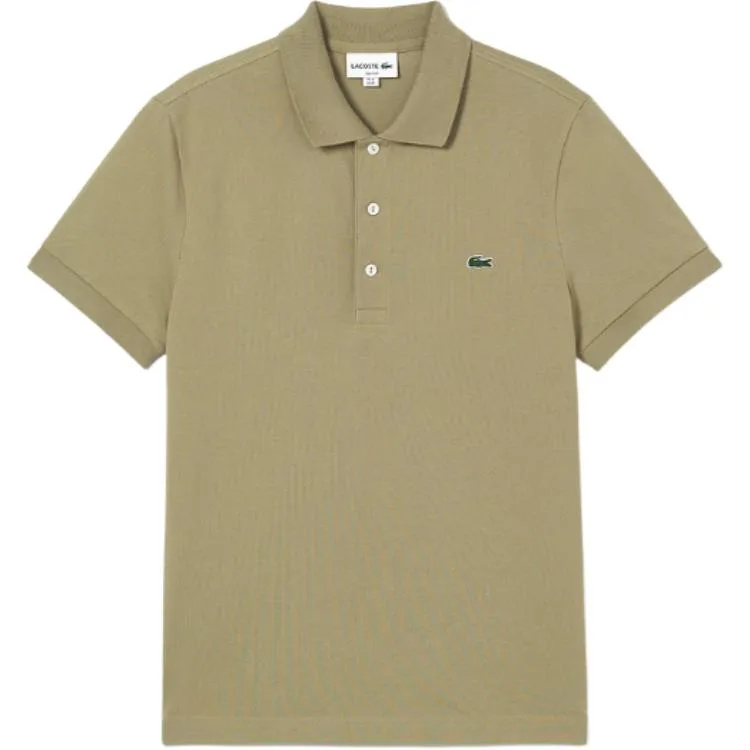 Футболка-поло с коротким рукавом и логотипом LACOSTE, коричневый-cb8
