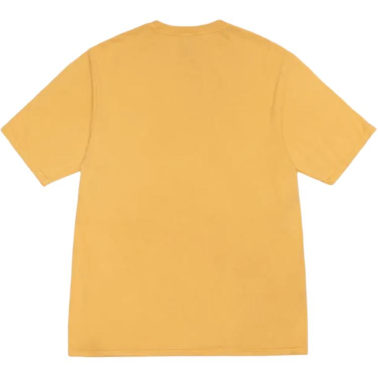 Футболка Stussy с пигментной окраской, желтая — фото 3