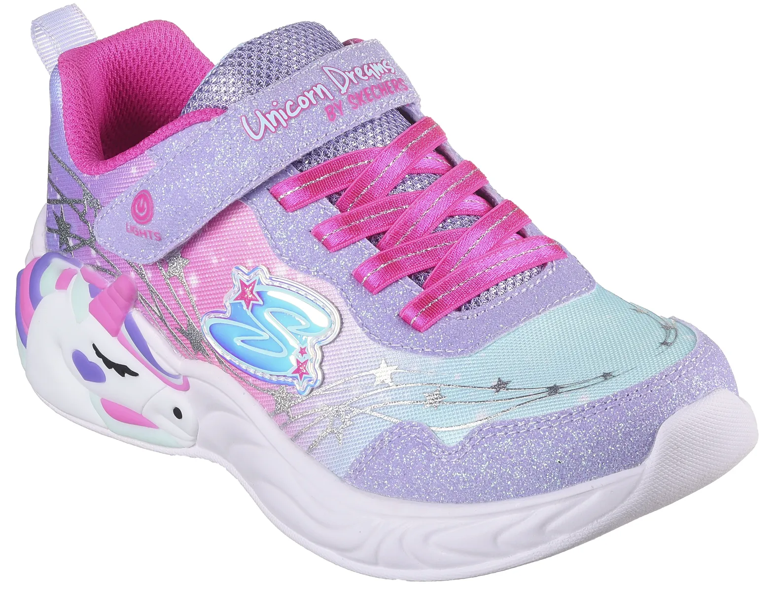 

Детские кроссовки Skechers "UNICORN DREAMS", мигающая обувь, обувь на липучке, детская обувь на резинке и ремешке на липучке Skechers Kids, цвет Lavendel-Rosa Einhorn