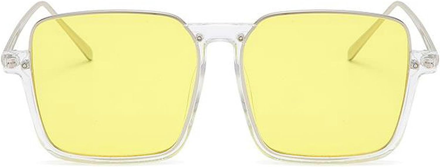 

Солнцезащитные очки в стиле ретро квадратной формы для женщин, модные золотистые полуободковые солнцезащитные очки-пилот большого размера, оттенки шампанского mincl, Yellow