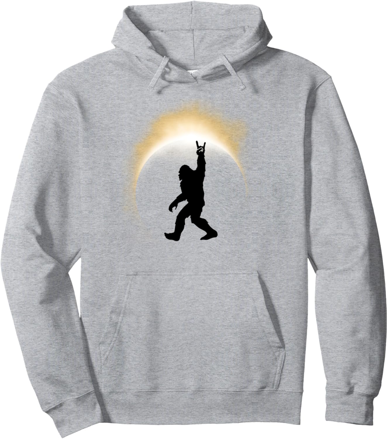 

Толстовка с надписью Bigfoot Rock On Solar Eclipse Sasquatch Solar Eclipse 2024, серый