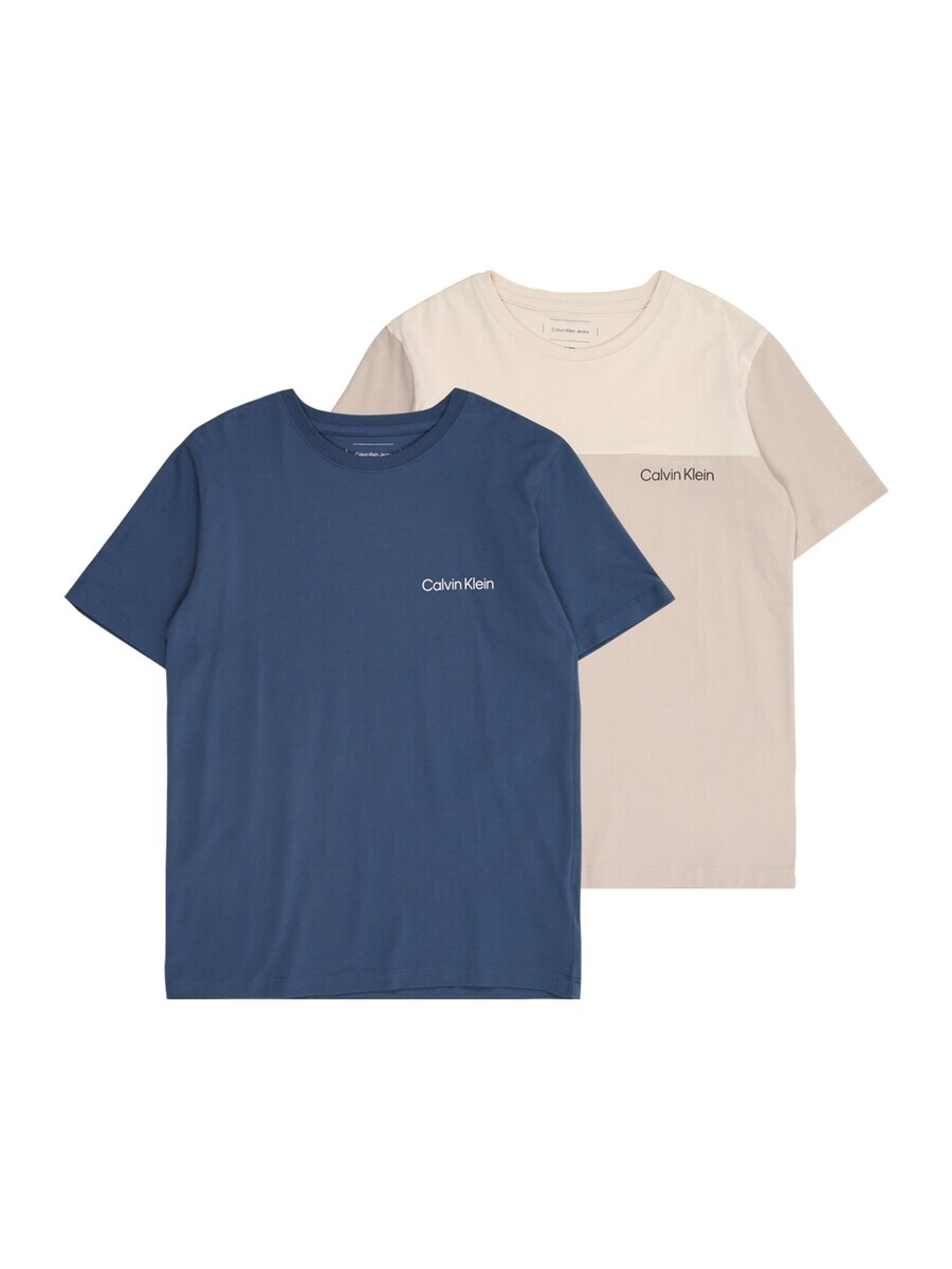 

Футболка Calvin Klein Jeans Shirt, цвет beige/light beige/marine blue