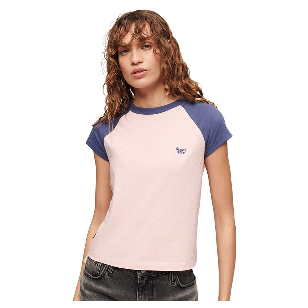 

Футболка с коротким рукавом Superdry Essential Logo Raglan, фиолетовый