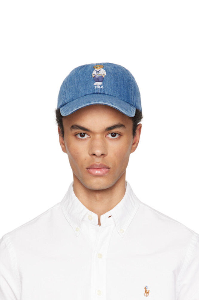 

Синяя вышитая джинсовая кепка Polo Ralph Lauren