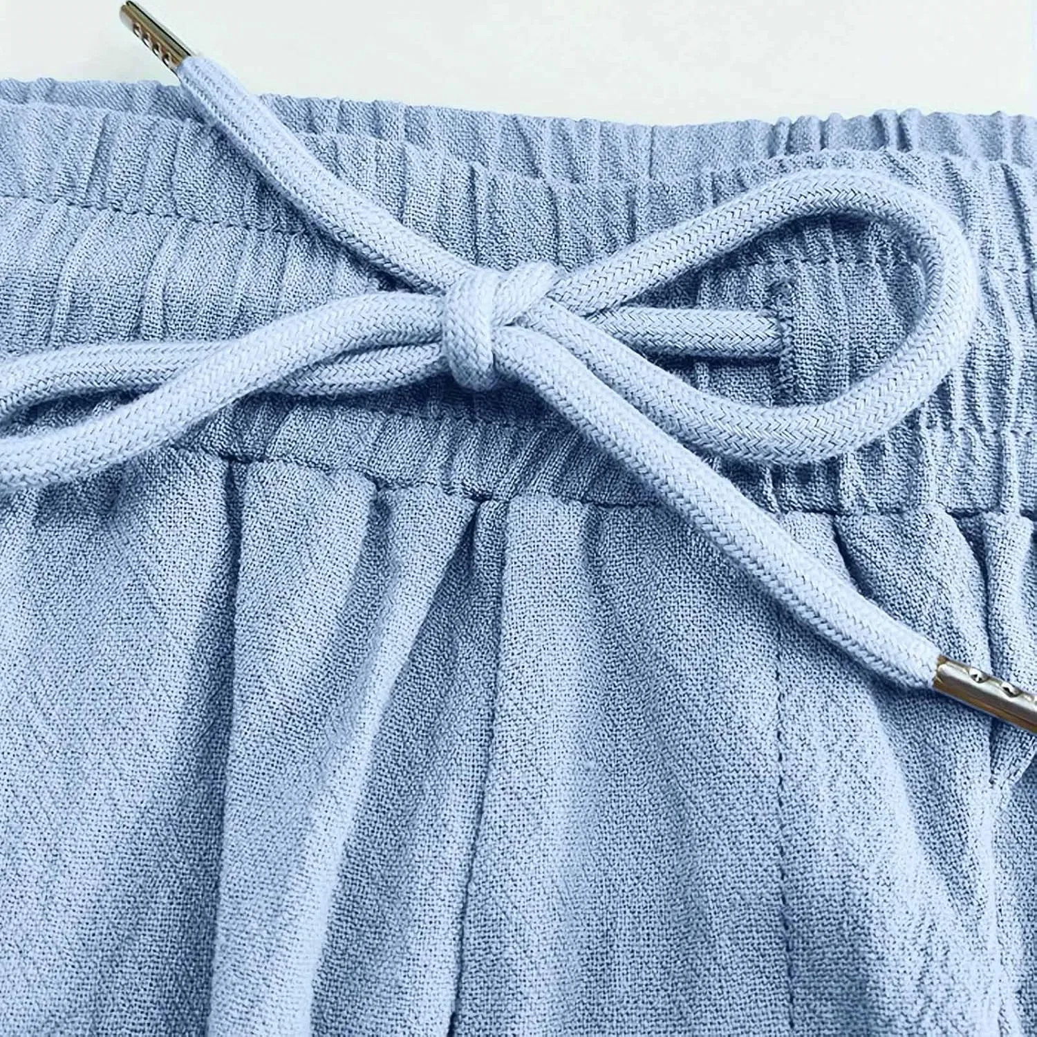 Шорты Active Cargo Cotton Linen, Light Blue — фото 4