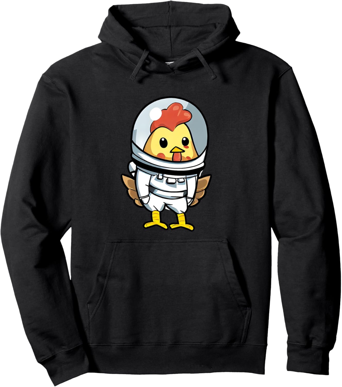 

Курица в скафандре - Толстовка с изображением курицы-космонавта Chicken Astronaut !!, черный