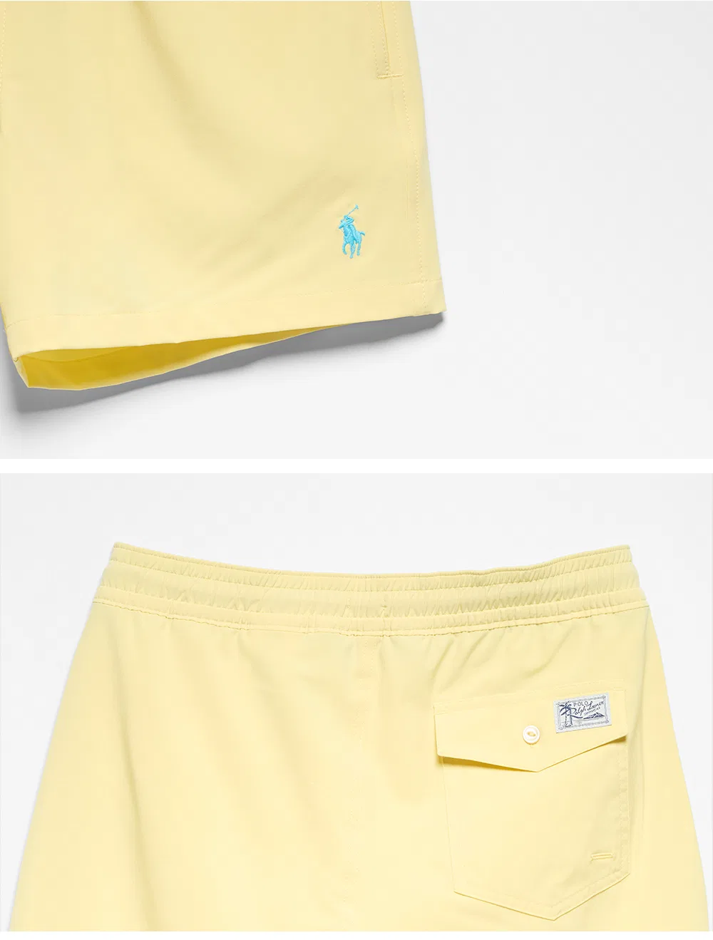 Мужские жёлтые плавательные шорты Traveler Slim Fit от Polo Ralph Lauren — фото 4