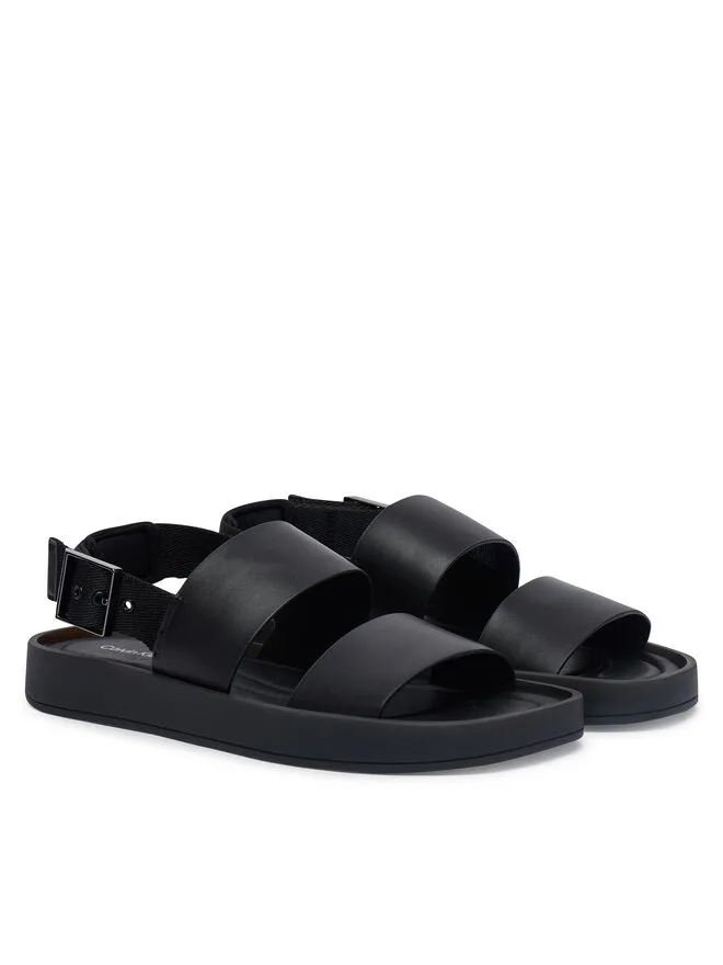 Calvin Klein Сандалии с ремешком на пятке, модель HM0HM02095, черные — фото 2