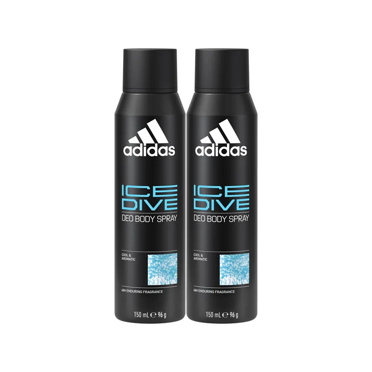Освежающий спрей для тела с лимонным ароматом Adidas, [Brand-New Upgraded]Ice Point Spray 150ml*2 Pcs