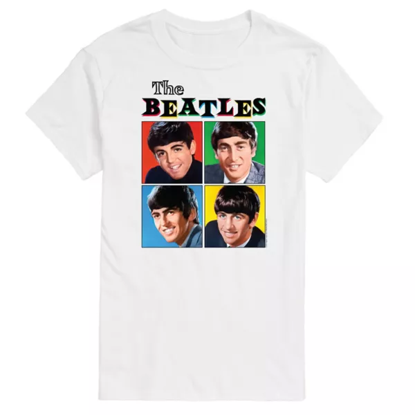 

Мужская футболка с цветной графикой The Beatles Licensed Character, белый
