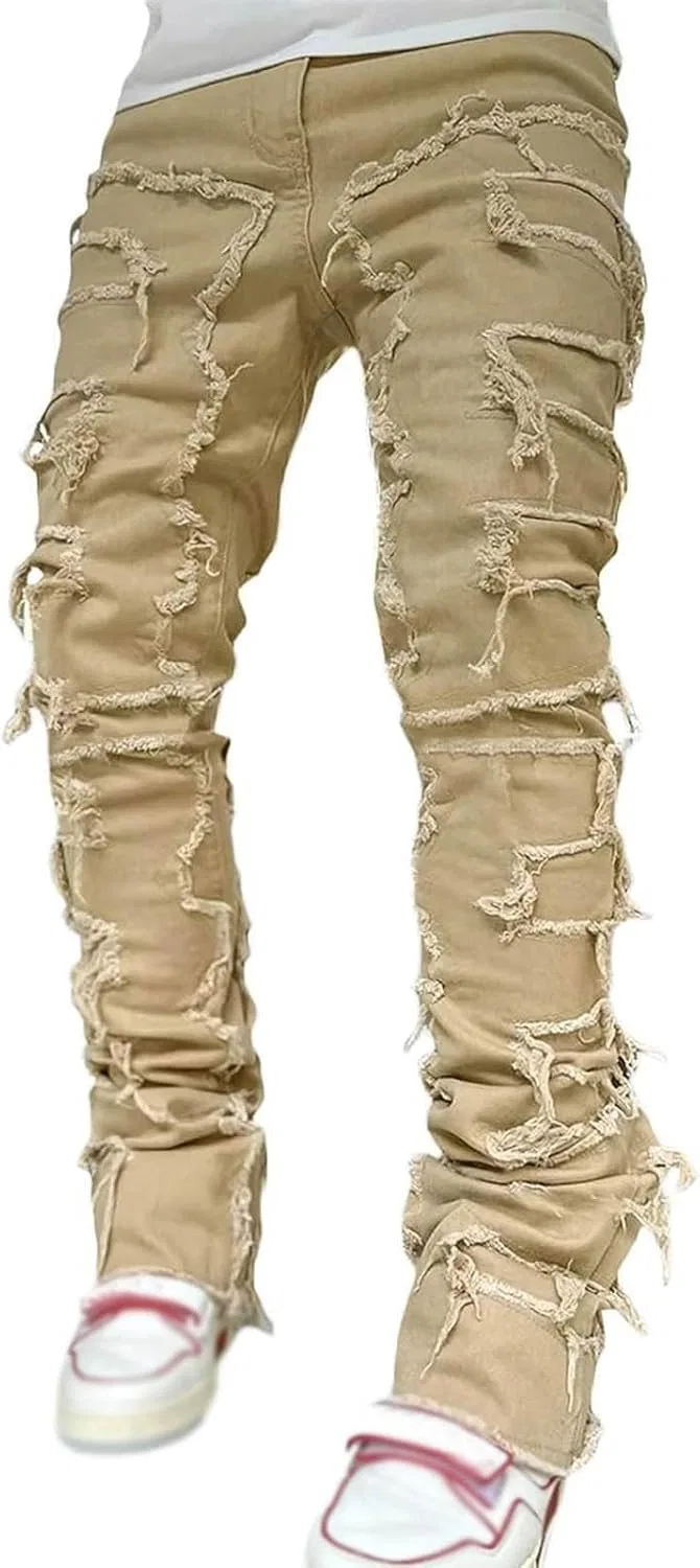 Джинсы свободные, Khaki, Regular Fit — фото 2
