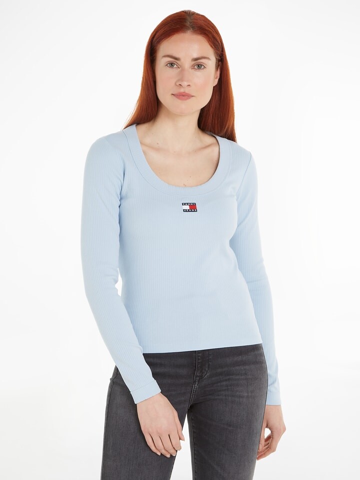 

Лонгслив TOMMY JEANS, голубой