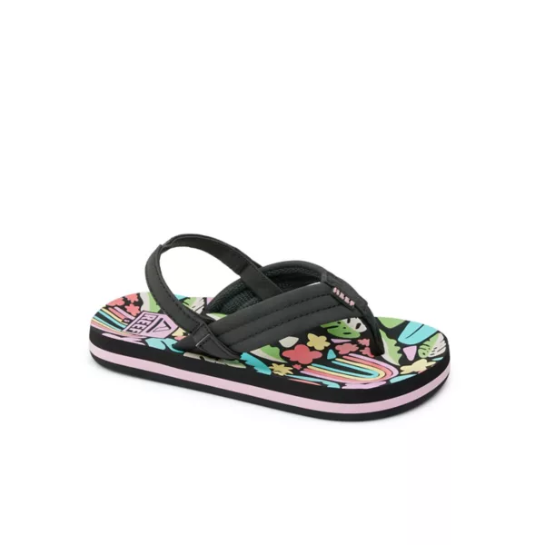 

Детские сандалии Little Ahi без застежек Reef, цвет tropicalrainbow