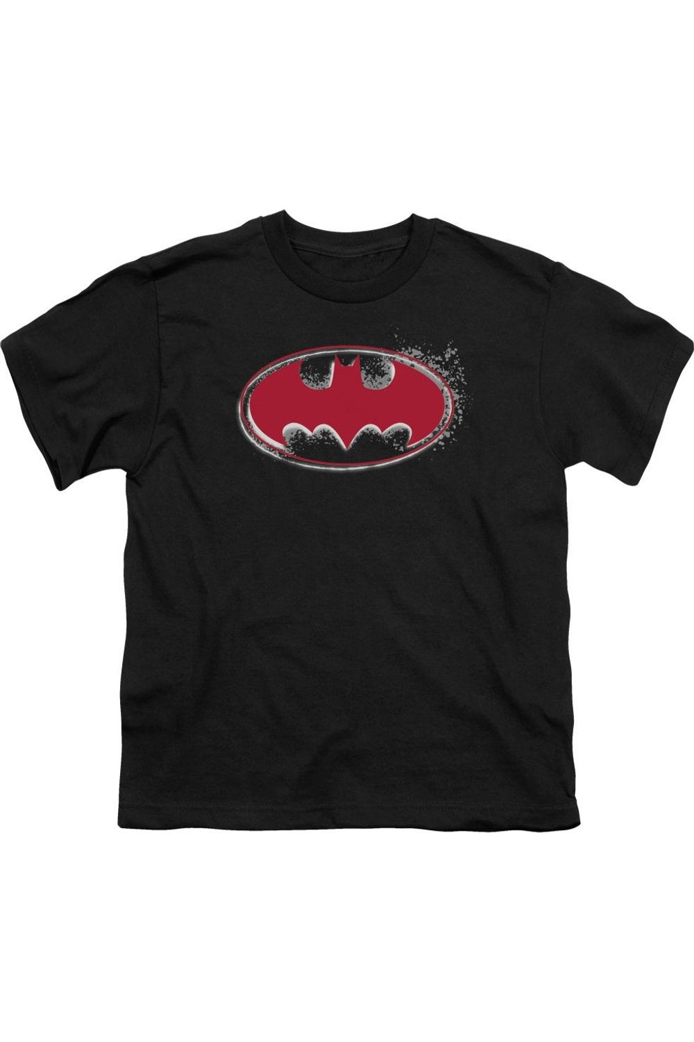 

Футболка с коротким рукавом для подростков Batman Hardcore Noir с логотипом летучей мыши Gildan, черный