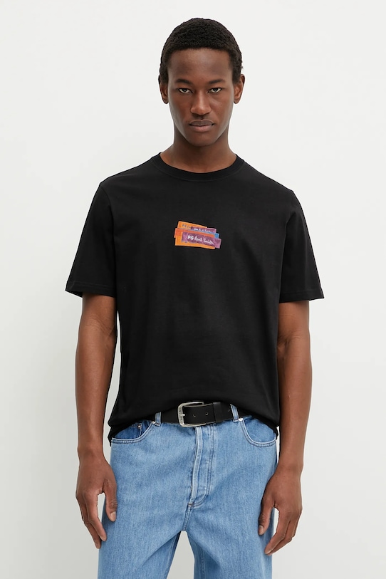 

Хлопковая футболка Ps Paul Smith, черный