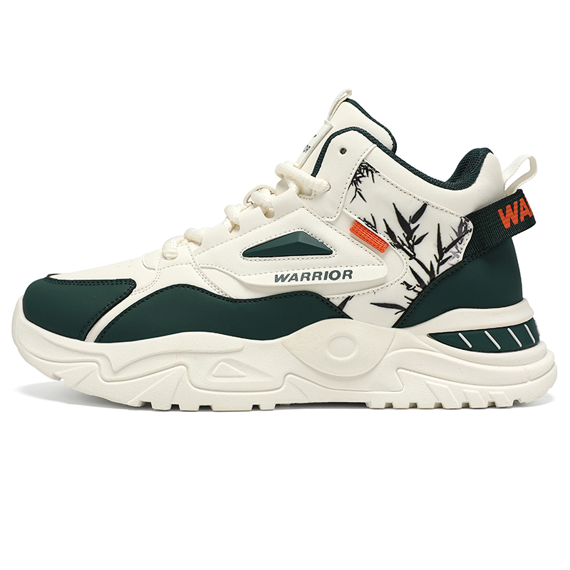 

Высокие кроссовки Abrasion Resistant Height Increasing Chunky для мужчин WARRIOR, бежевый зеленый