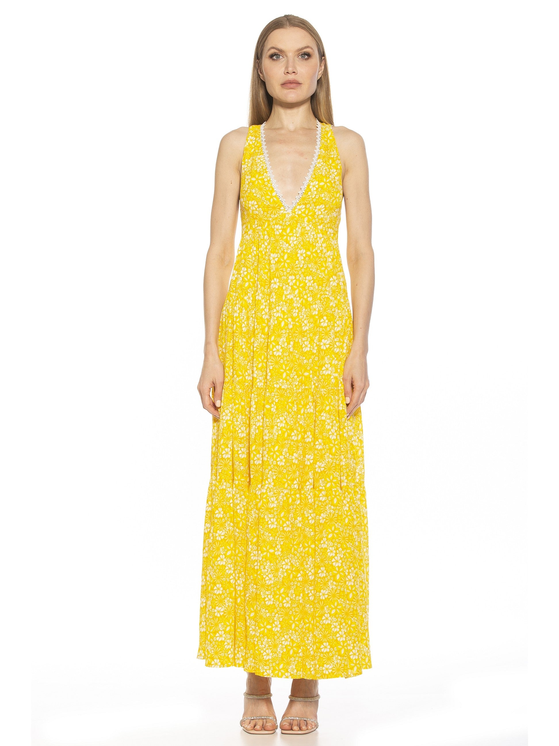 

Платье макси Tezzi ALEXIA ADMOR, цвет yellow ditzy