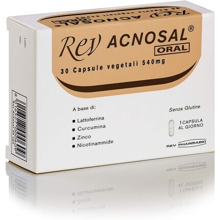 

Rev Pharmabio Rev Acnosal Добавка для перорального применения, 30 капсул Rev Pharmabio Srl