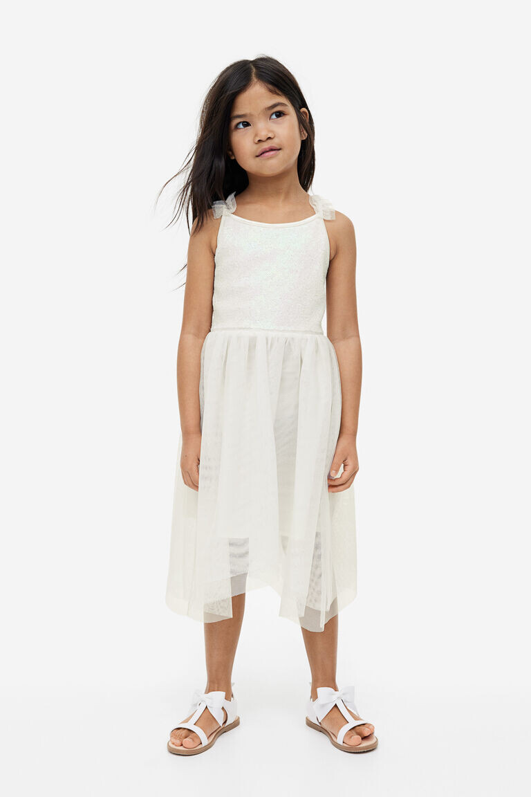 

Асимметричное платье-юбка из тюля H&M, белый